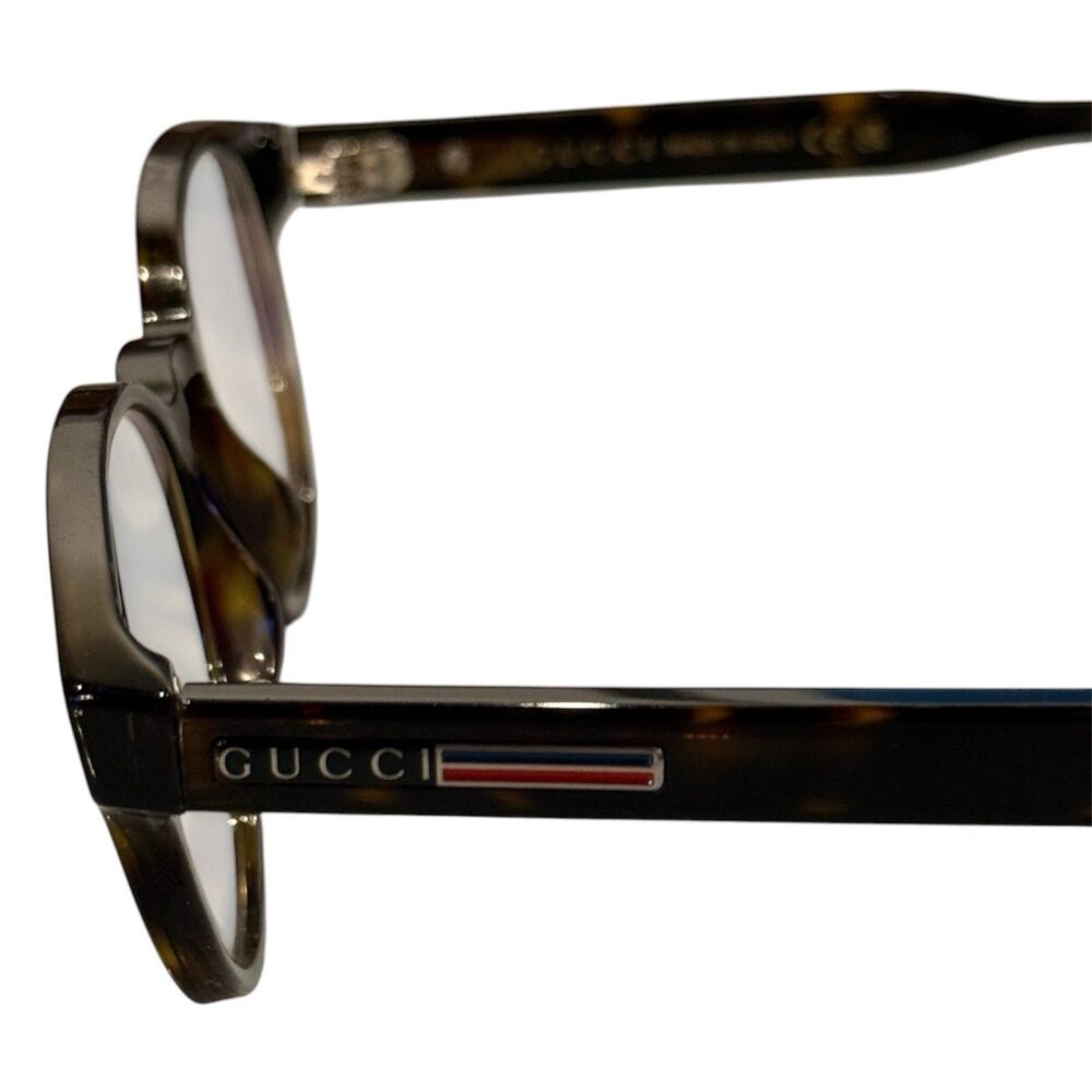 Gucci GG0827O 002 Eyeglasses Tortoise Round Frame 48‑20‑145 Made in Italy - Picture 4 of 9